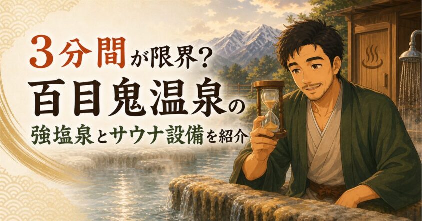 3分間が限界?百目鬼温泉の強塩泉とサウナ設備を紹介