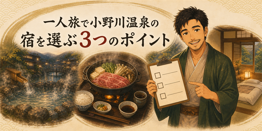 一人旅で小野川温泉の宿を選ぶ3つのポイント