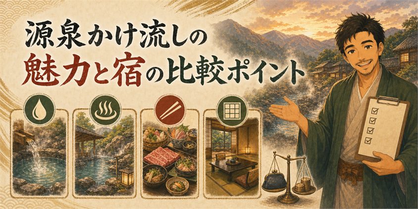 源泉かけ流しの魅力と宿の比較ポイント