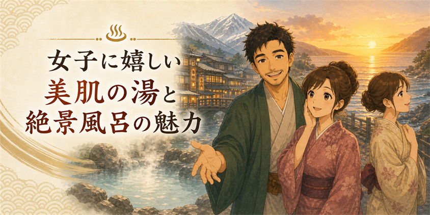 女子に嬉しい美肌の湯と絶景風呂の魅力