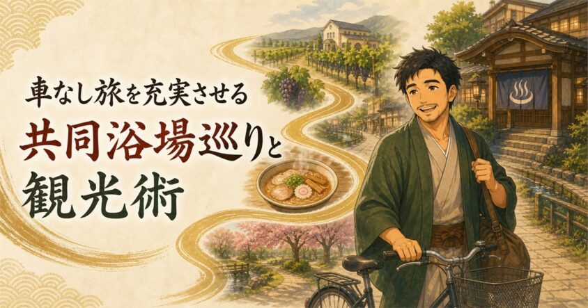 車なし旅を充実させる共同浴場巡りと観光術