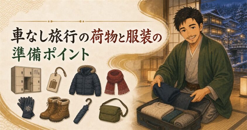 車なし旅行の荷物と服装の準備ポイント