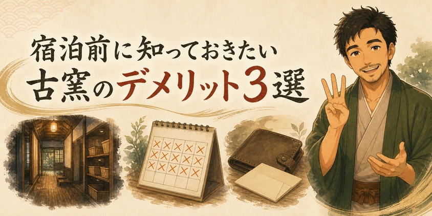 宿泊前に知っておきたい古窯のデメリット3選