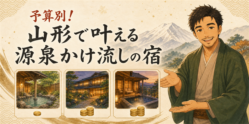 予算別!山形で叶える源泉かけ流しの宿