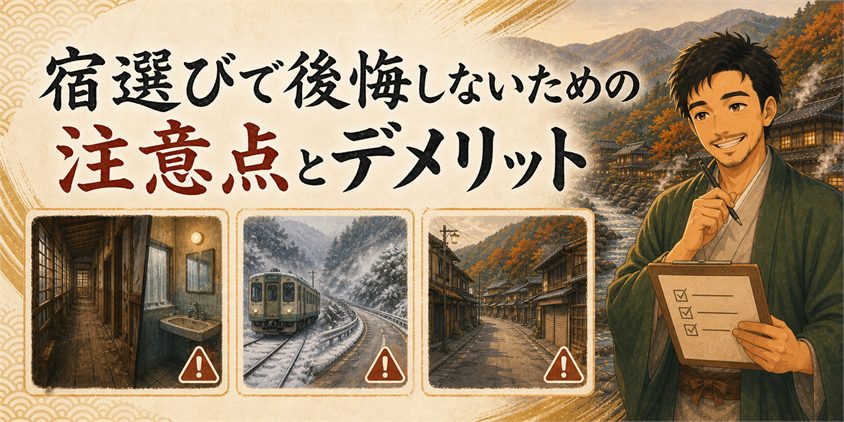 宿選びで後悔しないための注意点とデメリット