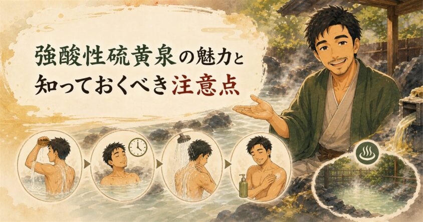 強酸性硫黄泉の魅力と知っておくべき注意点