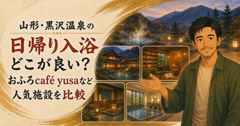 山形・黒沢温泉の日帰り入浴どこが良い？おふろcafé yusaなど人気施設を比較
