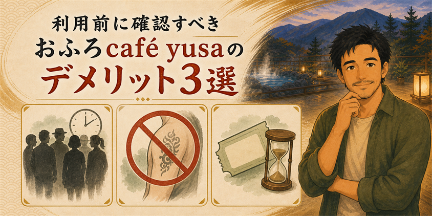 利用前に確認すべきおふろcafé yusaのデメリット3選