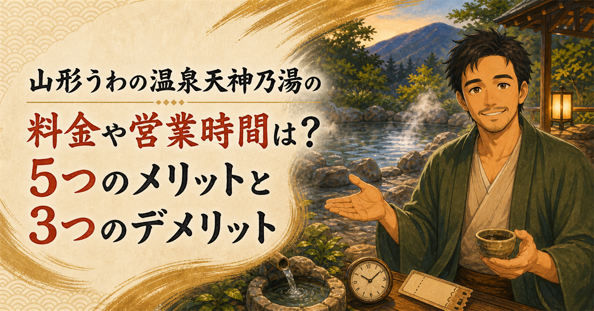 山形うわの温泉天神乃湯の料金や営業時間は？5つのメリットと3つのデメリット