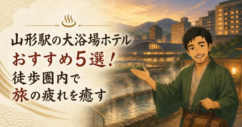 山形駅の大浴場ホテルおすすめ5選！徒歩圏内で旅の疲れを癒す