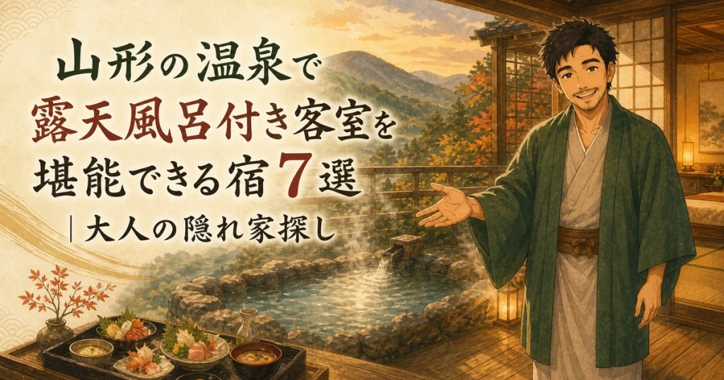 山形の温泉で露天風呂付き客室を堪能できる宿7選|大人の隠れ家探し
