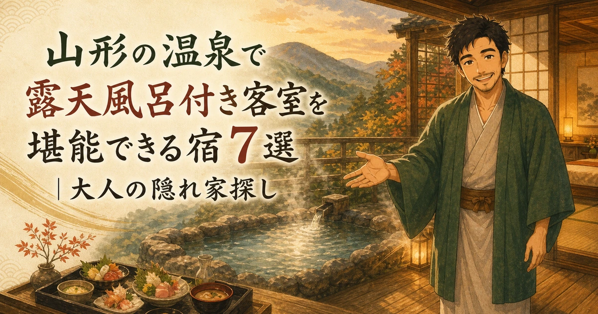 山形の温泉で露天風呂付き客室を堪能できる宿7選｜大人の隠れ家探し