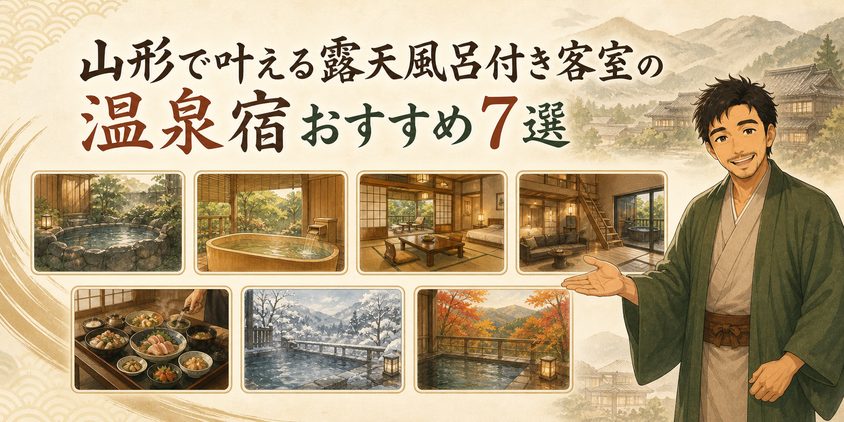 山形で叶える露天風呂付き客室の温泉宿おすすめ7選