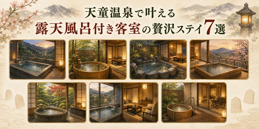 天童温泉で叶える露天風呂付き客室の贅沢ステイ7選