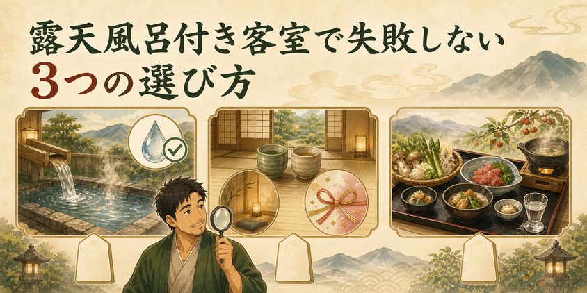 露天風呂付き客室で失敗しない3つの選び方