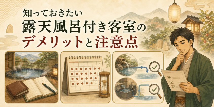知っておきたい露天風呂付き客室のデメリットと注意点