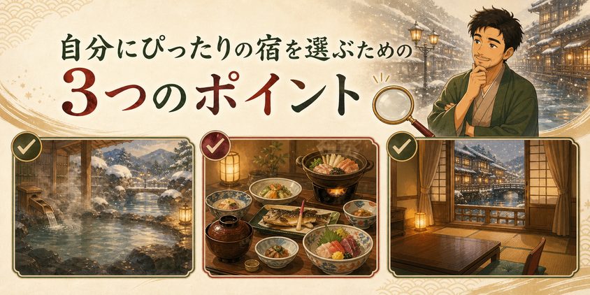 自分にぴったりの宿を選ぶための3つのポイント