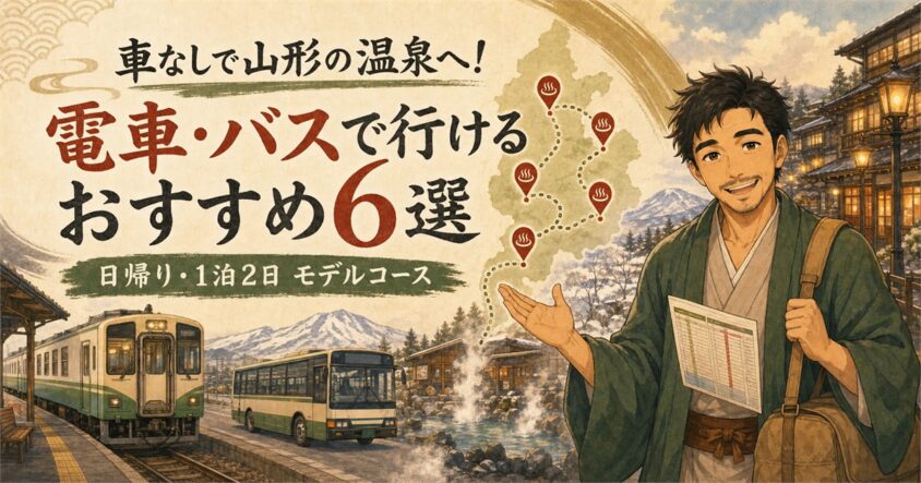 車なしで山形の温泉へ!電車とバスで行けるおすすめ6選とモデルコース