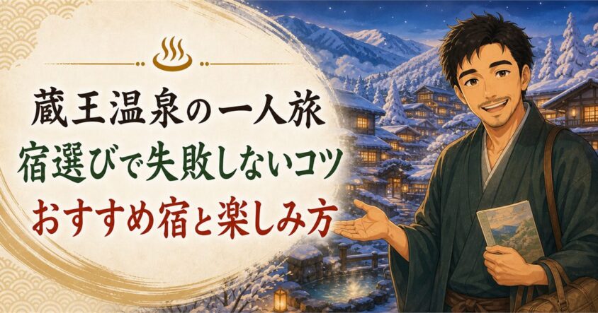 蔵王温泉の一人旅、宿選びで失敗しないコツは?おすすめの宿と楽しみ方